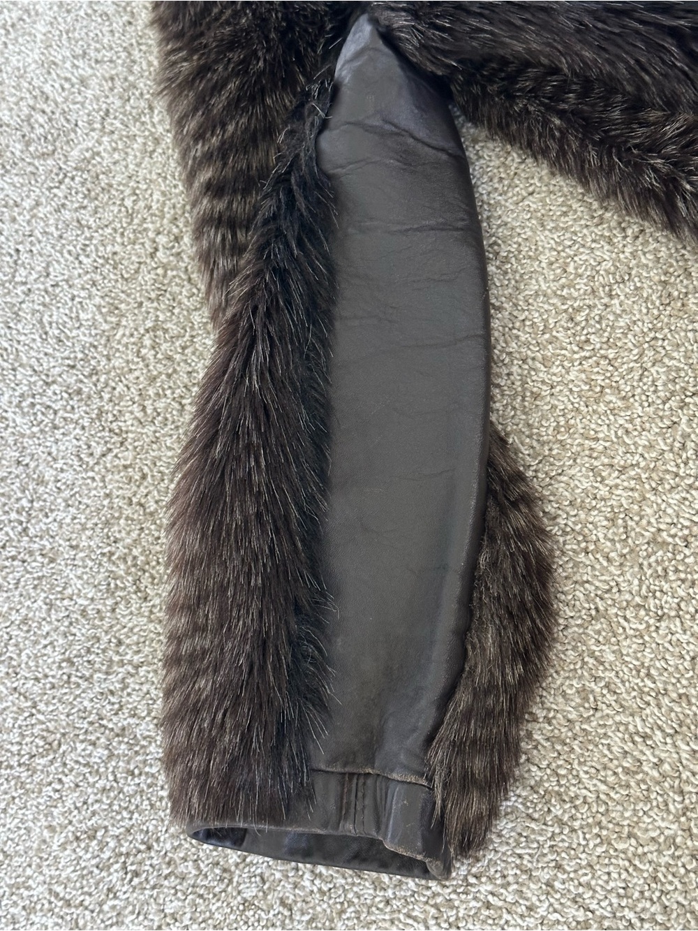 Vintage Lilli Ann 1960s Faux Fur Chevron Herringbone Statement Coat - Picture 11 of 13